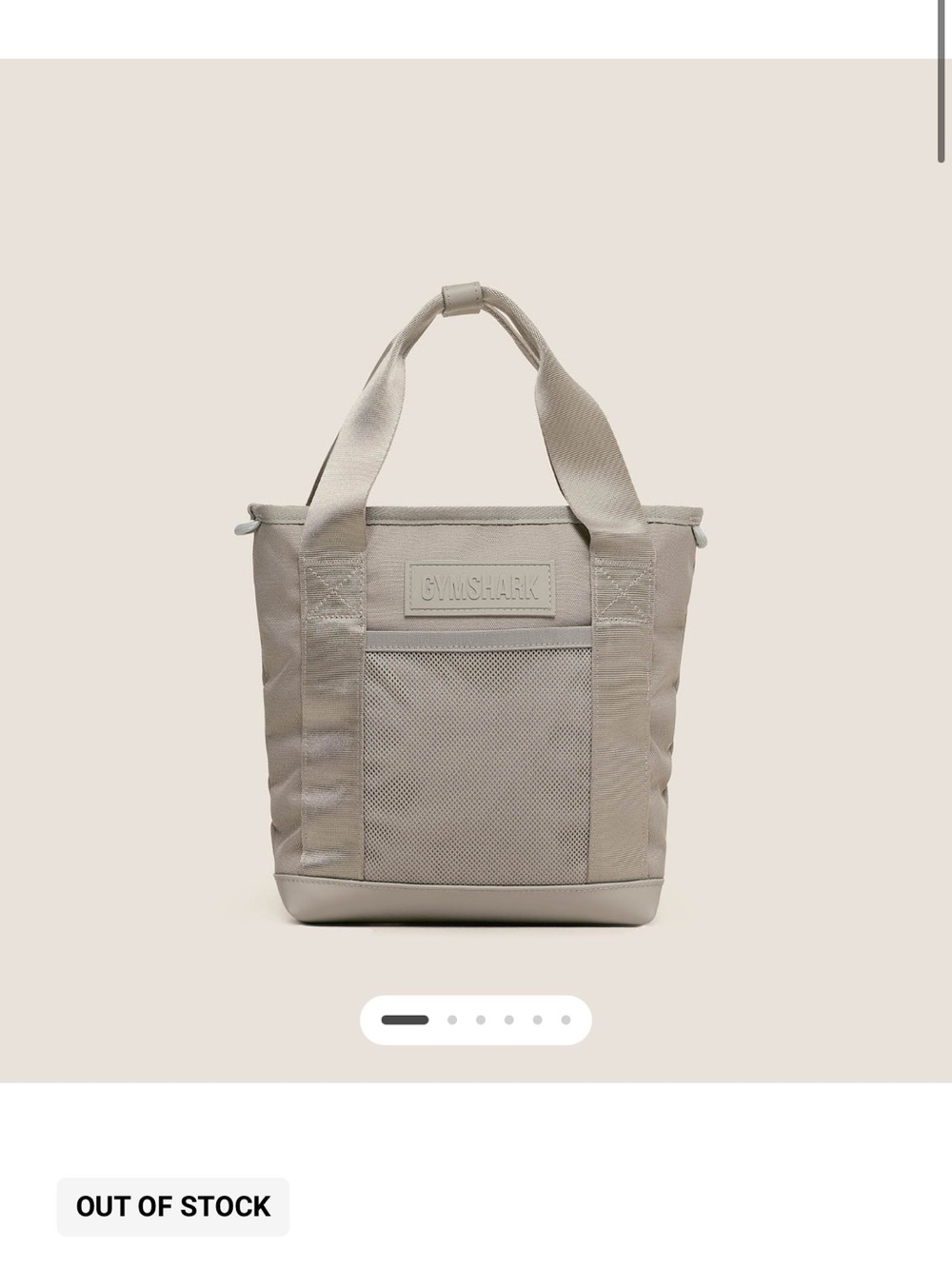 Gym shark - EVERYDAY MINI TOTE BAG in mushroom grey new with tags